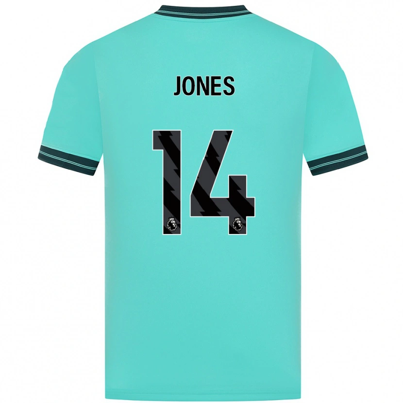 Danxen Criança Camisola Meesha Dudley-Jones #14 Azul Celeste Verde Alternativa 2025/26 Camisa