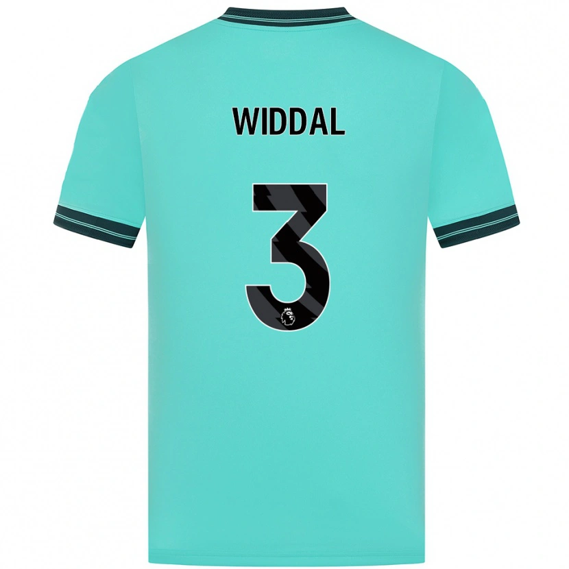 Danxen Criança Camisola Natalie Widdal #3 Azul Celeste Verde Alternativa 2025/26 Camisa