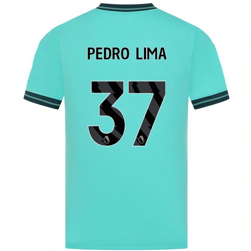 Danxen Criança Camisola Pedro Lima #37 Azul Celeste Verde Alternativa 2025/26 Camisa