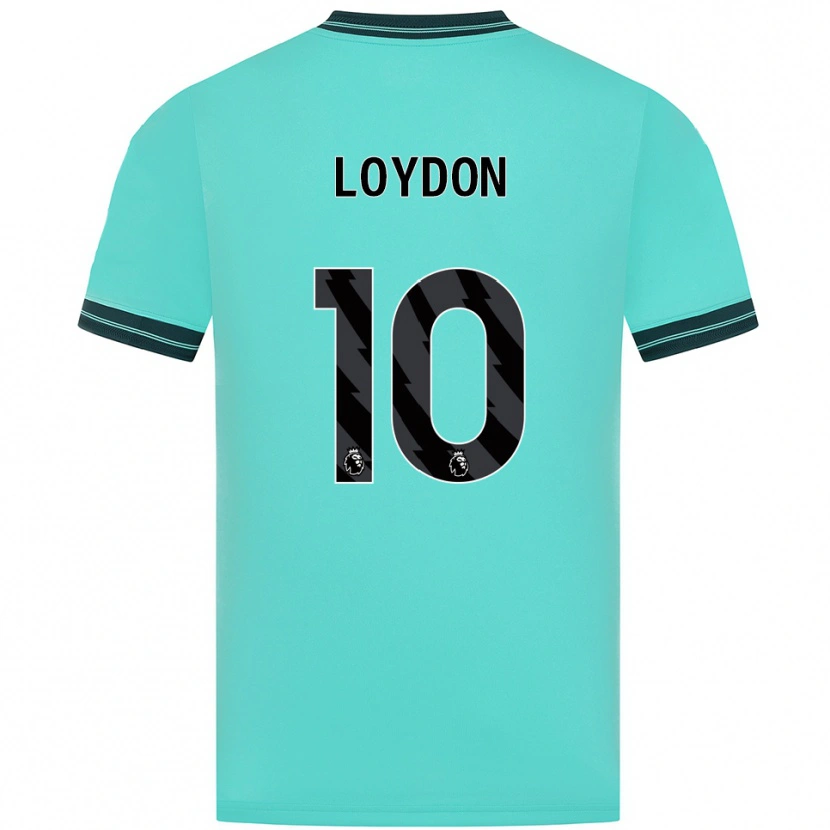 Danxen Criança Camisola Abi Loydon #10 Azul Celeste Verde Alternativa 2025/26 Camisa