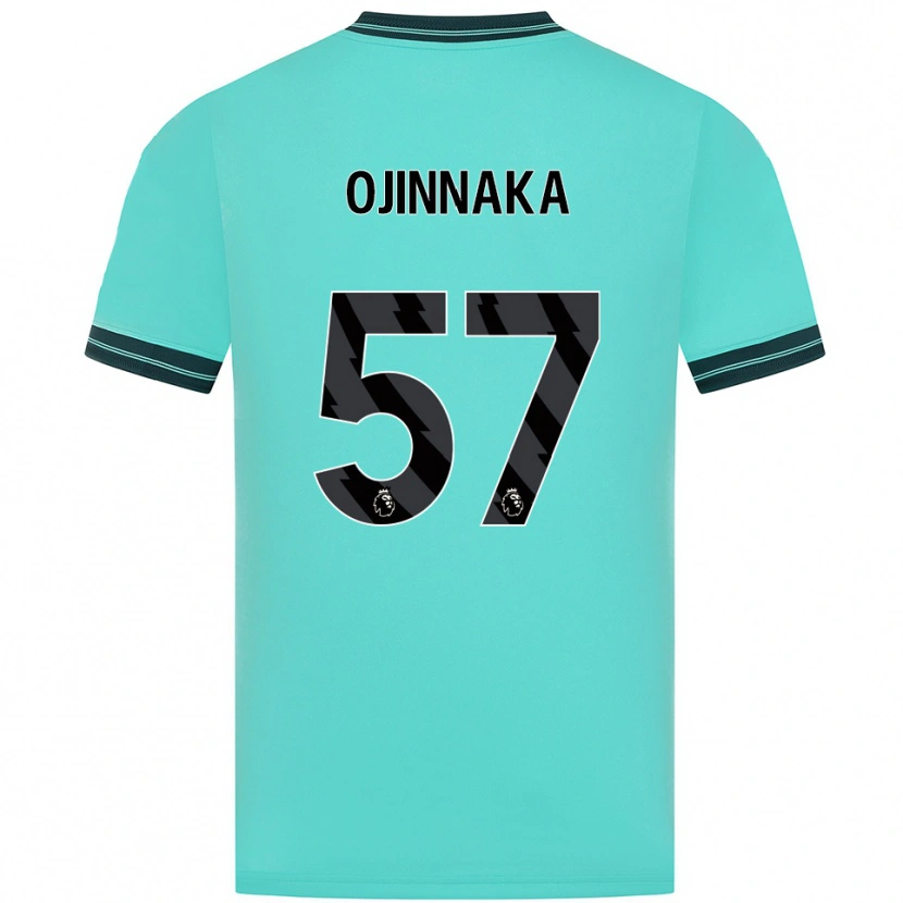 Danxen Criança Camisola Temple Ojinnaka #57 Azul Celeste Verde Alternativa 2025/26 Camisa