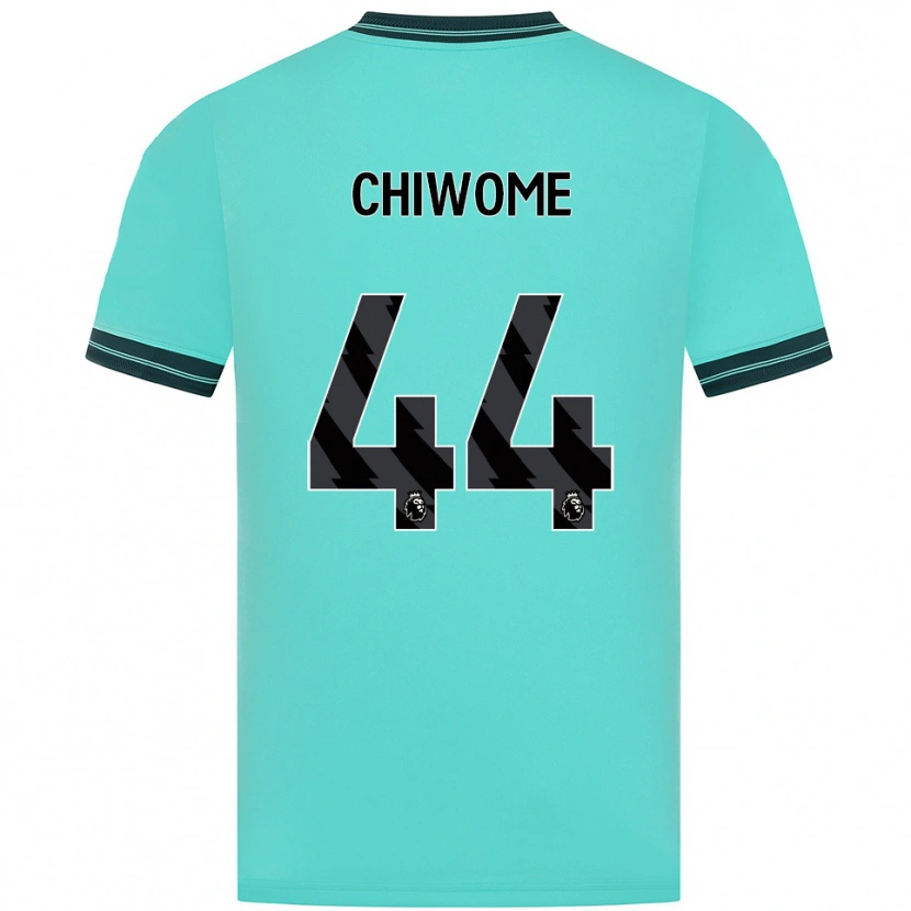 Danxen Criança Camisola Leon Chiwome #44 Azul Celeste Verde Alternativa 2025/26 Camisa