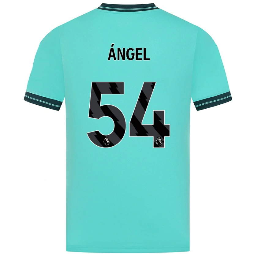 Danxen Criança Camisola Dani Ángel #54 Azul Celeste Verde Alternativa 2025/26 Camisa