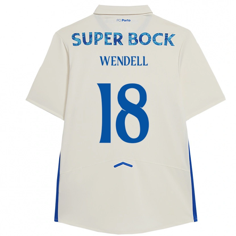 Danxen Criança Camisola Wendell #18 Branco Azul Terceiro 2025/26 Camisa