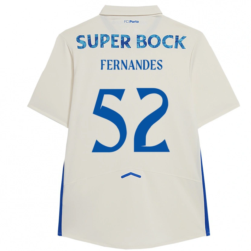 Danxen Criança Camisola Martim Fernandes #52 Branco Azul Terceiro 2025/26 Camisa