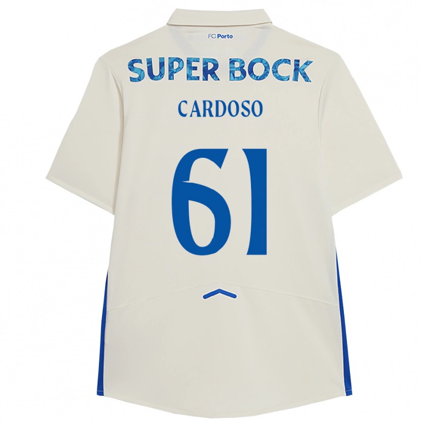 Danxen Criança Camisola Ivan Cardoso #61 Branco Azul Terceiro 2025/26 Camisa