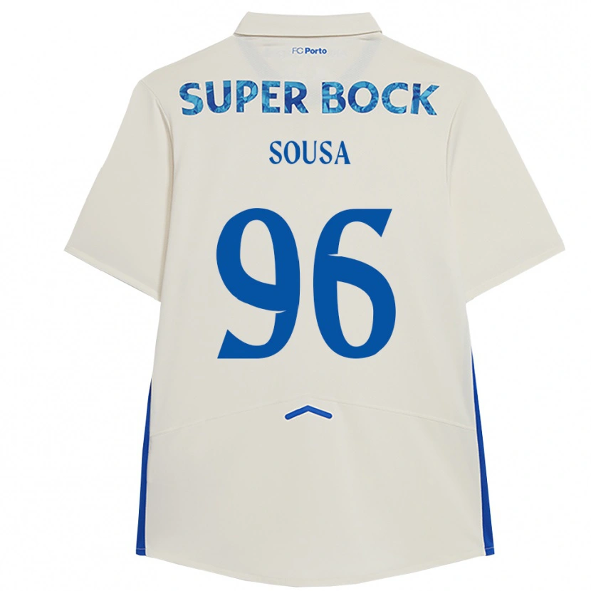 Danxen Criança Camisola Filipe Sousa #96 Branco Azul Terceiro 2025/26 Camisa