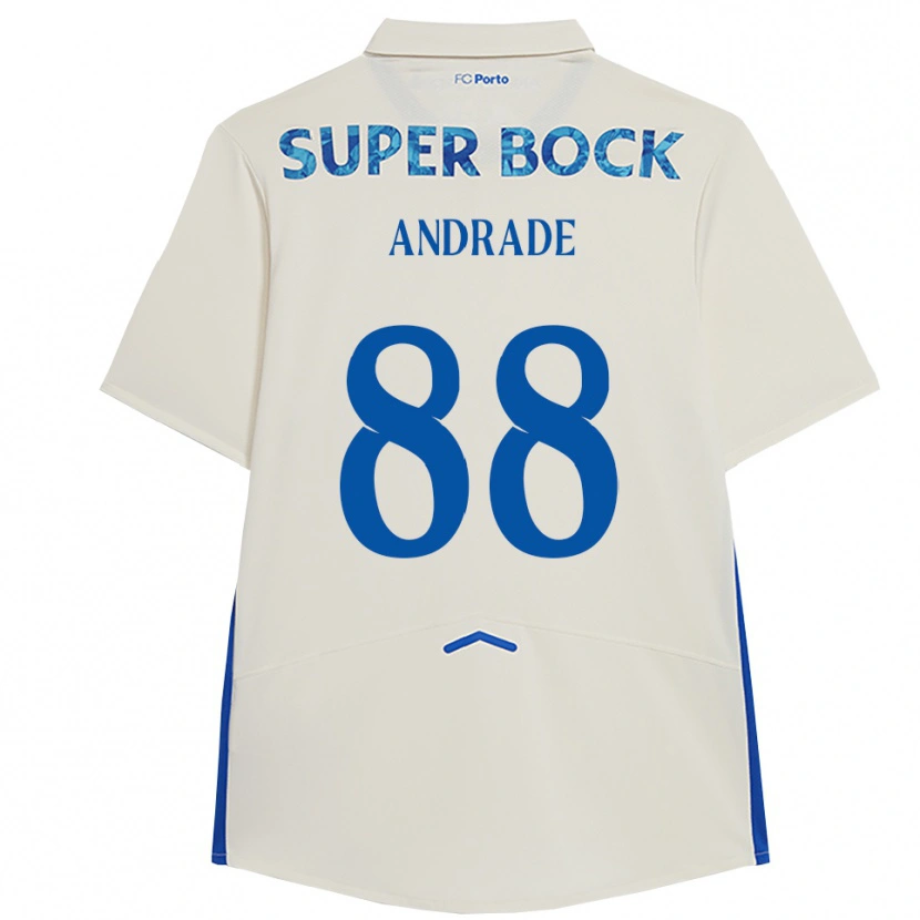 Danxen Criança Camisola Domingos Andrade #88 Branco Azul Terceiro 2025/26 Camisa