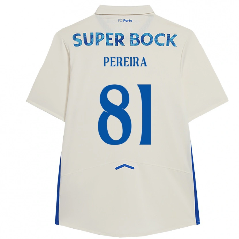 Danxen Criança Camisola Martim Pereira #81 Branco Azul Terceiro 2025/26 Camisa