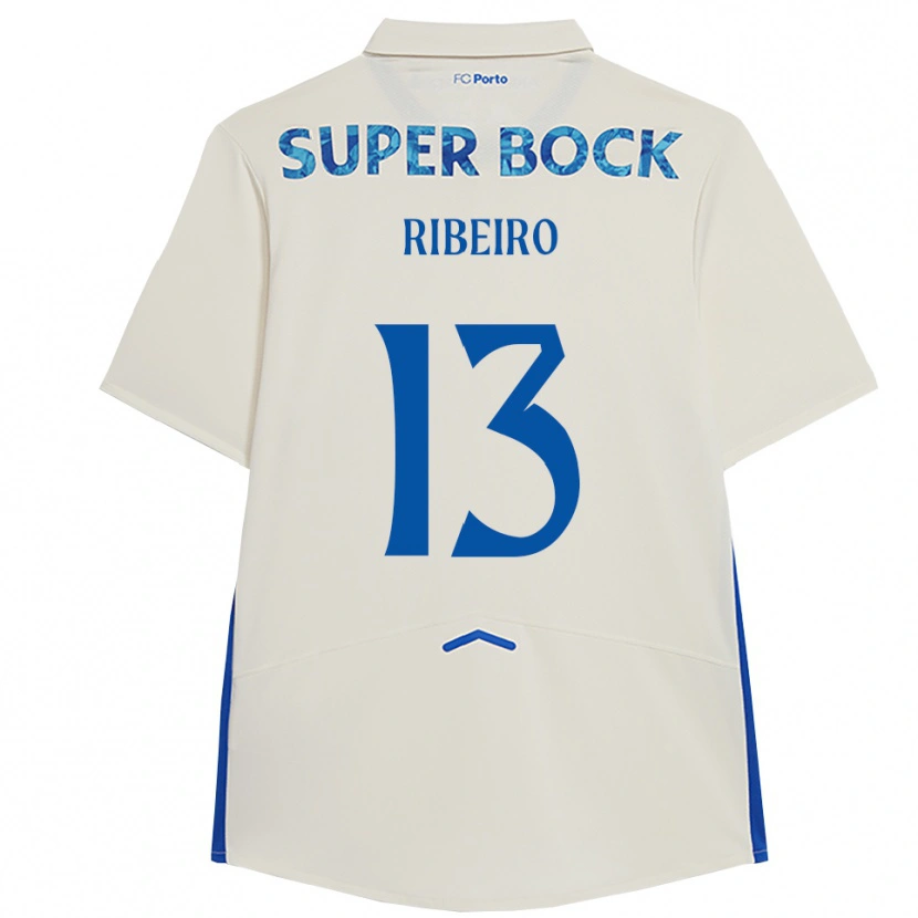 Danxen Criança Camisola Salvador Ribeiro #13 Branco Azul Terceiro 2025/26 Camisa