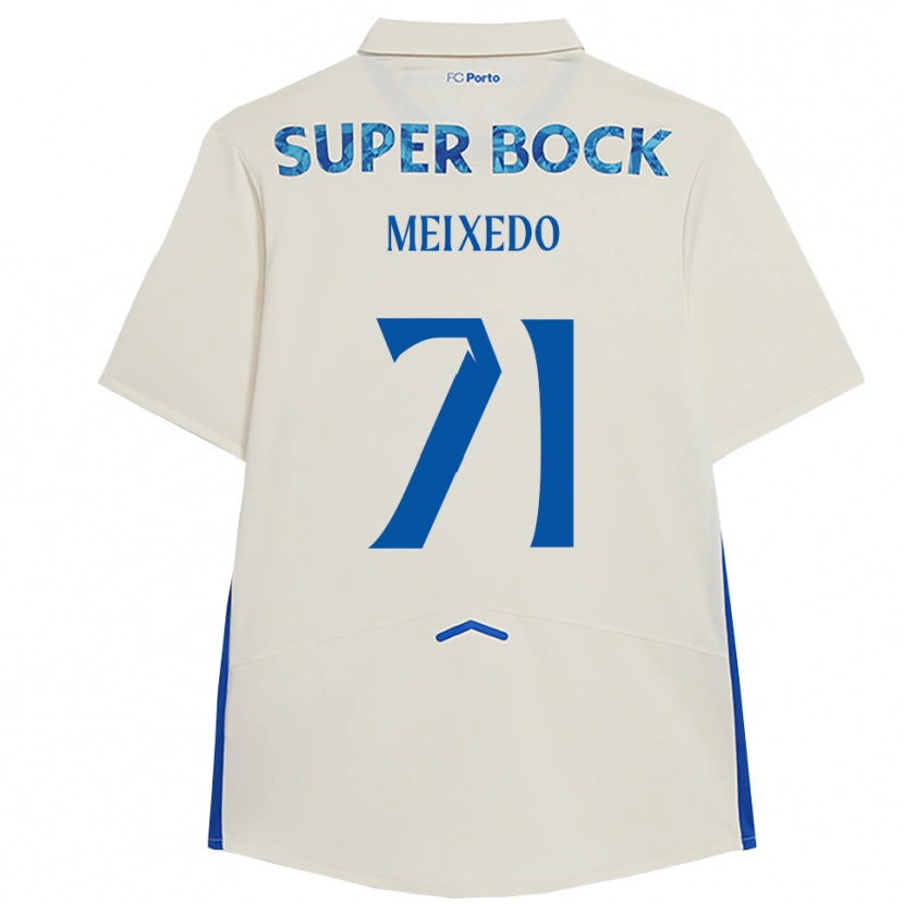 Danxen Criança Camisola Francisco Meixedo #71 Branco Azul Terceiro 2025/26 Camisa