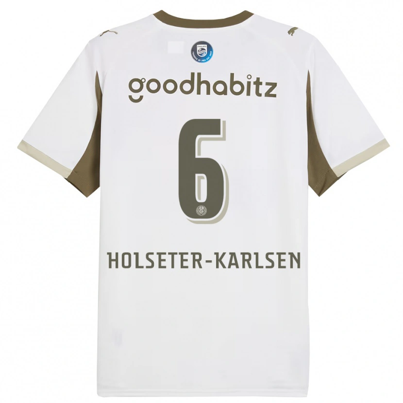 Danxen Criança Camisola Philip Holseter-Karlsen #6 Branco Cinza Terceiro 2025/26 Camisa