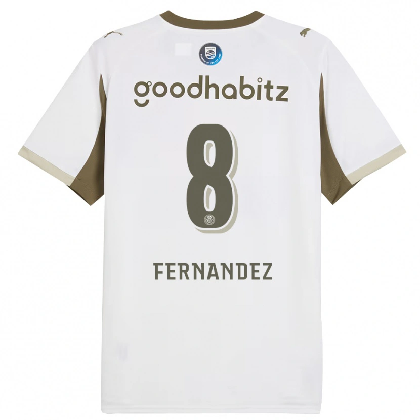Danxen Criança Camisola Noah Fernandez #8 Branco Cinza Terceiro 2025/26 Camisa
