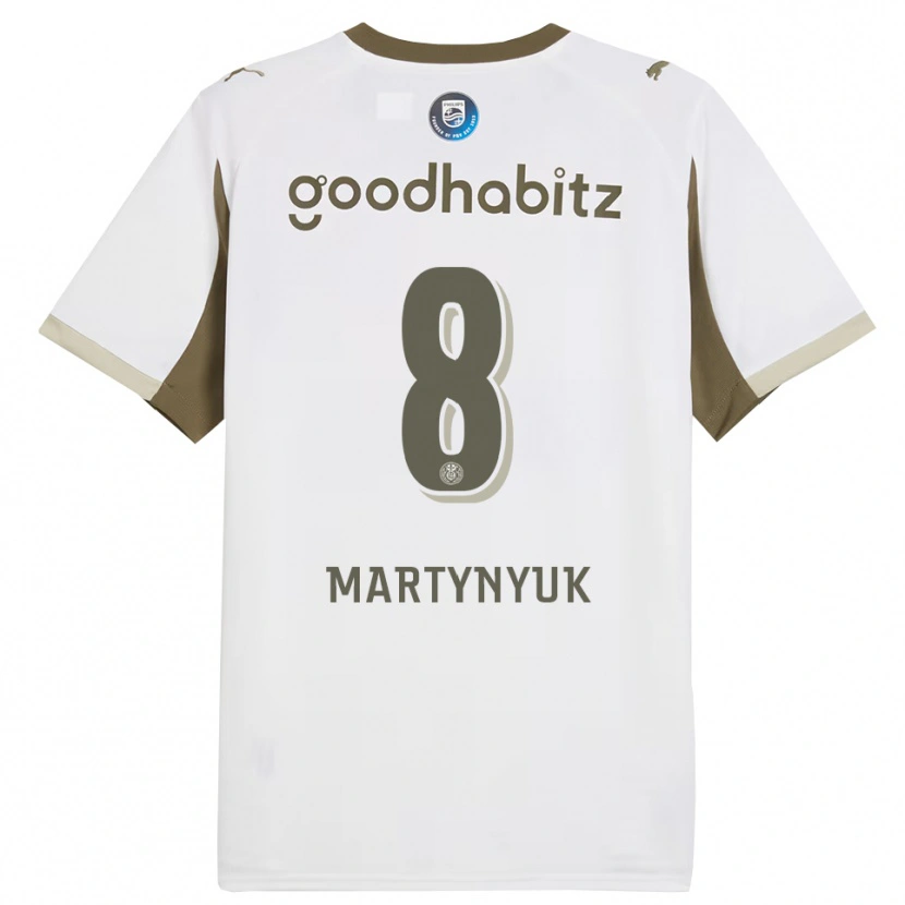 Danxen Criança Camisola Anton Martynyuk #8 Branco Cinza Terceiro 2025/26 Camisa