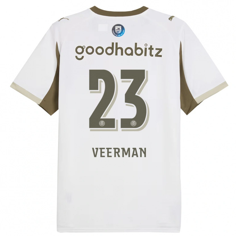 Danxen Criança Camisola Joey Veerman #23 Branco Cinza Terceiro 2025/26 Camisa