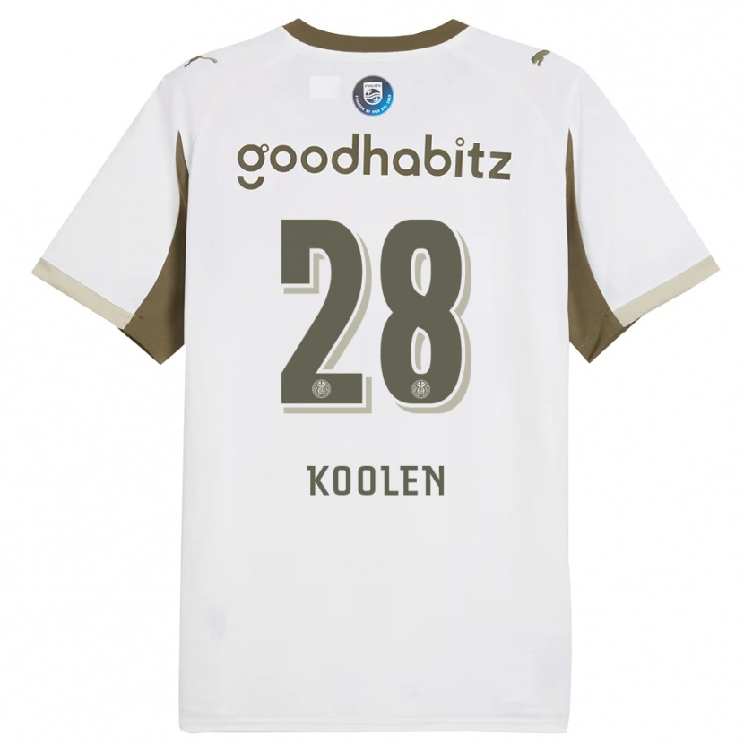 Danxen Criança Camisola Lars Koolen #28 Branco Cinza Terceiro 2025/26 Camisa