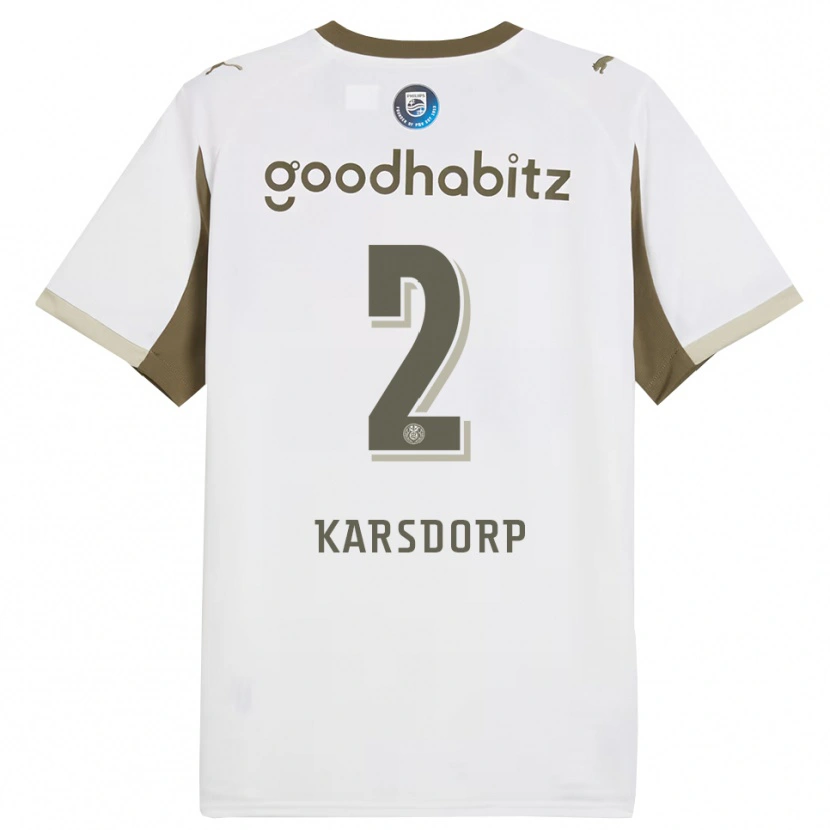 Danxen Criança Camisola Rick Karsdorp #2 Branco Cinza Terceiro 2025/26 Camisa
