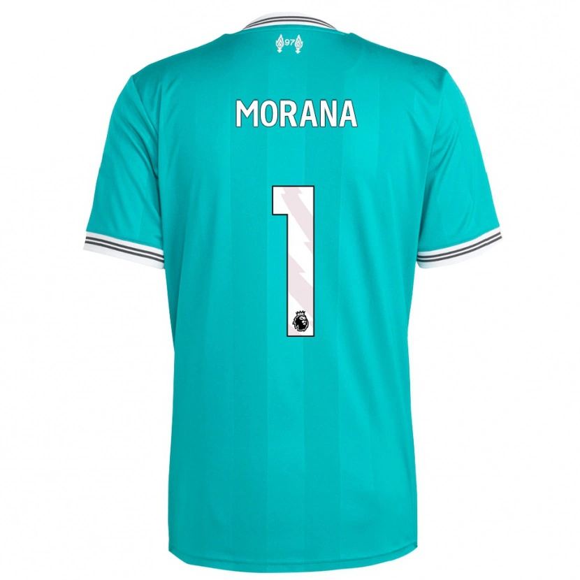 Danxen Criança Camisola Nathan Morana #1 Verde Branco Terceiro 2025/26 Camisa
