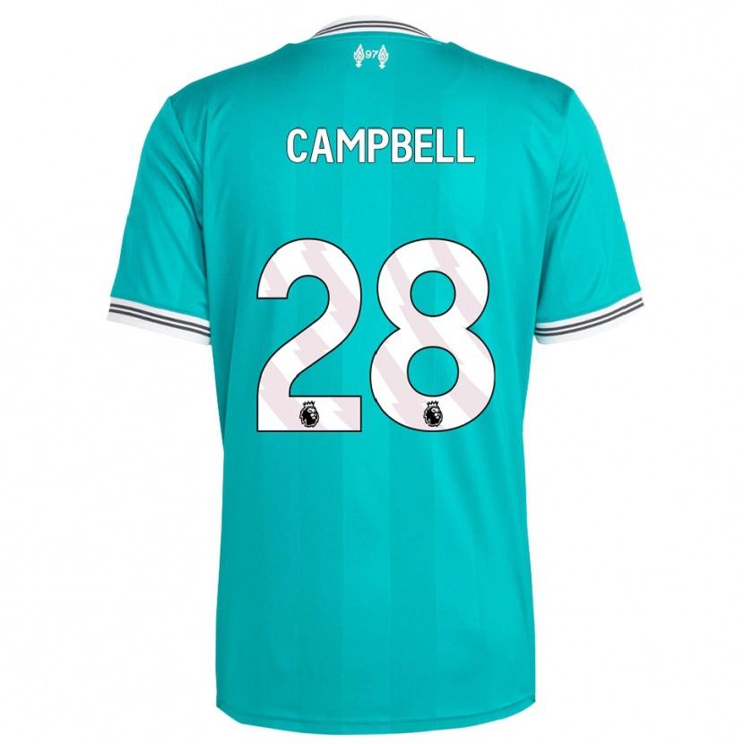Danxen Criança Camisola Megan Campbell #28 Verde Branco Terceiro 2025/26 Camisa
