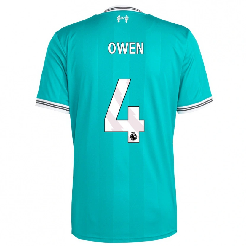 Danxen Criança Camisola Harvey Owen #4 Verde Branco Terceiro 2025/26 Camisa