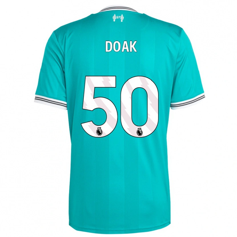 Danxen Criança Camisola Ben Doak #50 Verde Branco Terceiro 2025/26 Camisa