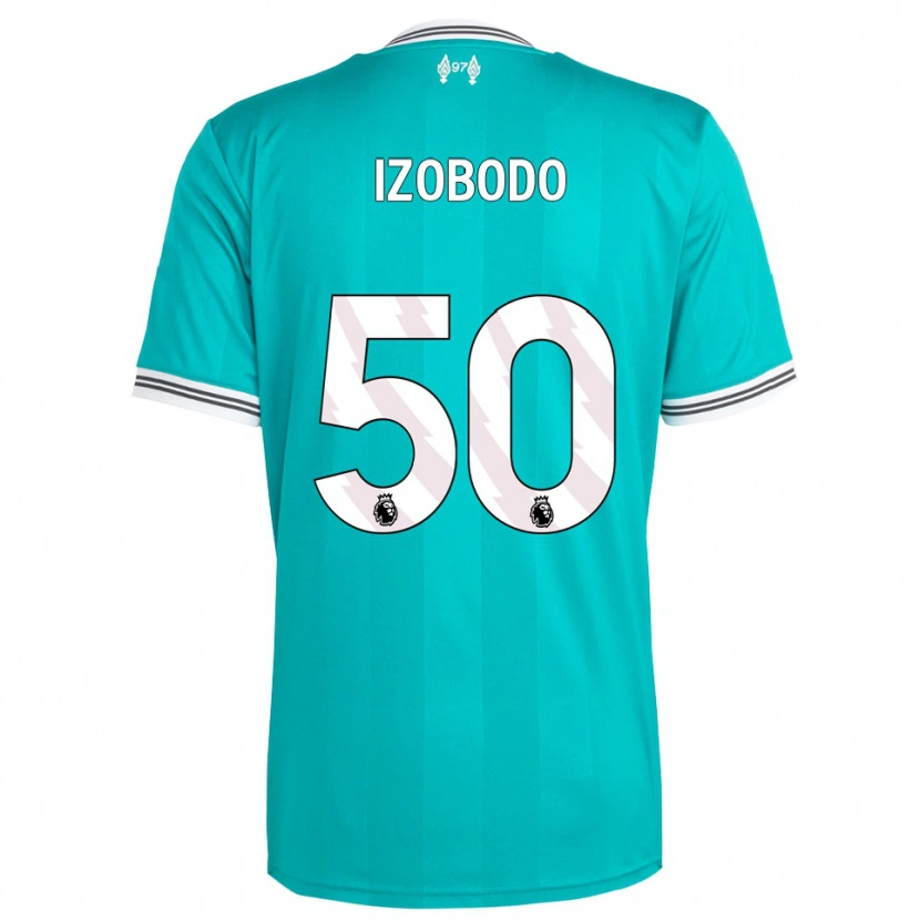 Danxen Criança Camisola Elijah Izobodo John #50 Verde Branco Terceiro 2025/26 Camisa