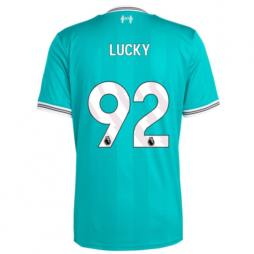 Danxen Criança Camisola Wellity Lucky #92 Verde Branco Terceiro 2025/26 Camisa