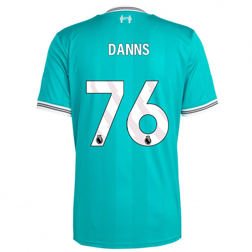 Danxen Criança Camisola Jayden Danns #76 Verde Branco Terceiro 2025/26 Camisa