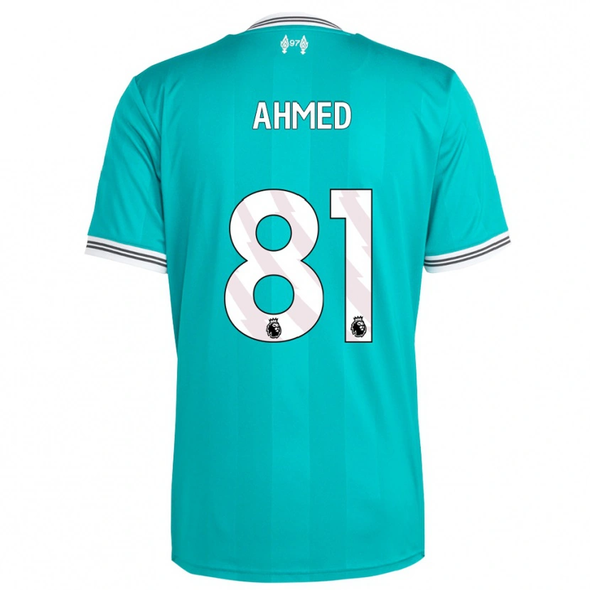 Danxen Criança Camisola Kareem Ahmed #81 Verde Branco Terceiro 2025/26 Camisa