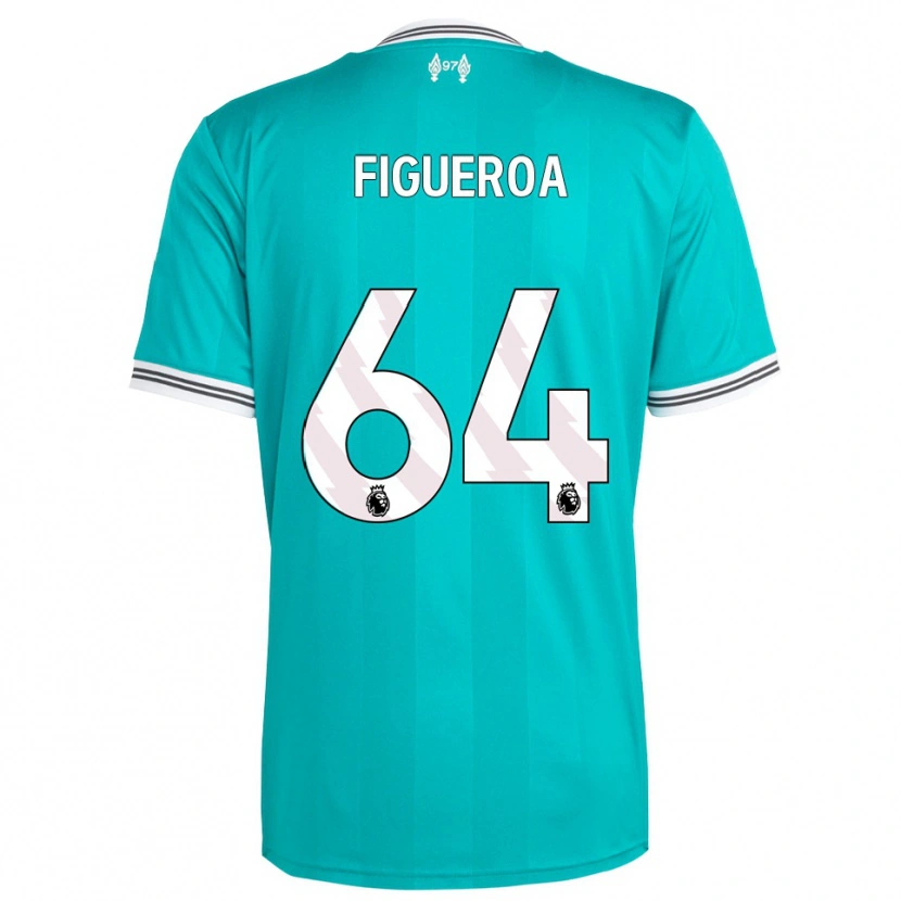 Danxen Criança Camisola Keyrol Figueroa #64 Verde Branco Terceiro 2025/26 Camisa