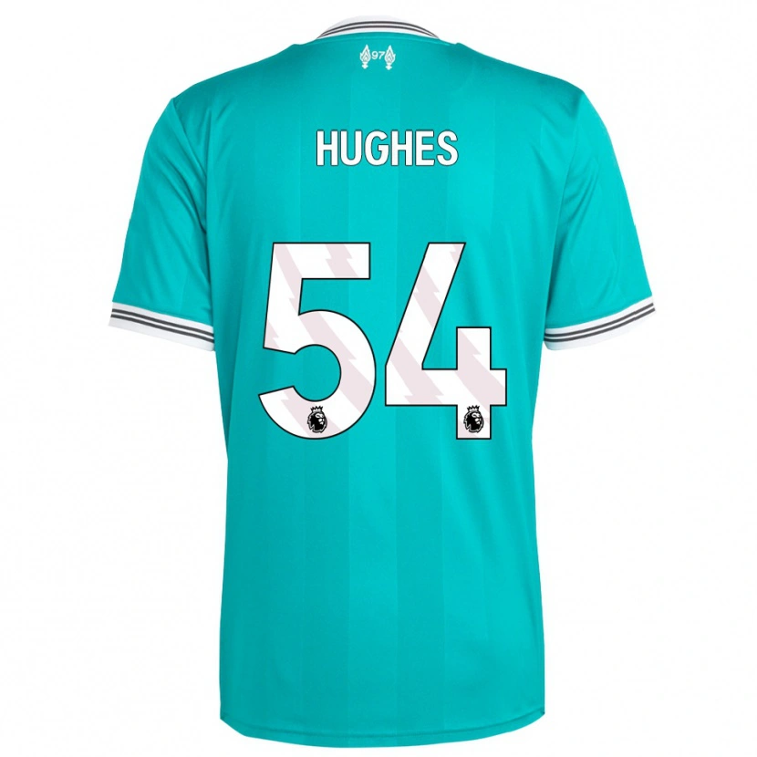 Danxen Criança Camisola Liam Hughes #54 Verde Branco Terceiro 2025/26 Camisa