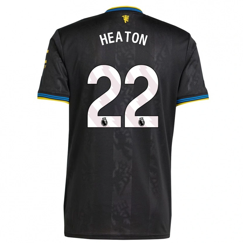 Danxen Criança Camisola Tom Heaton #22 Preto Amarelo Azul Terceiro 2025/26 Camisa