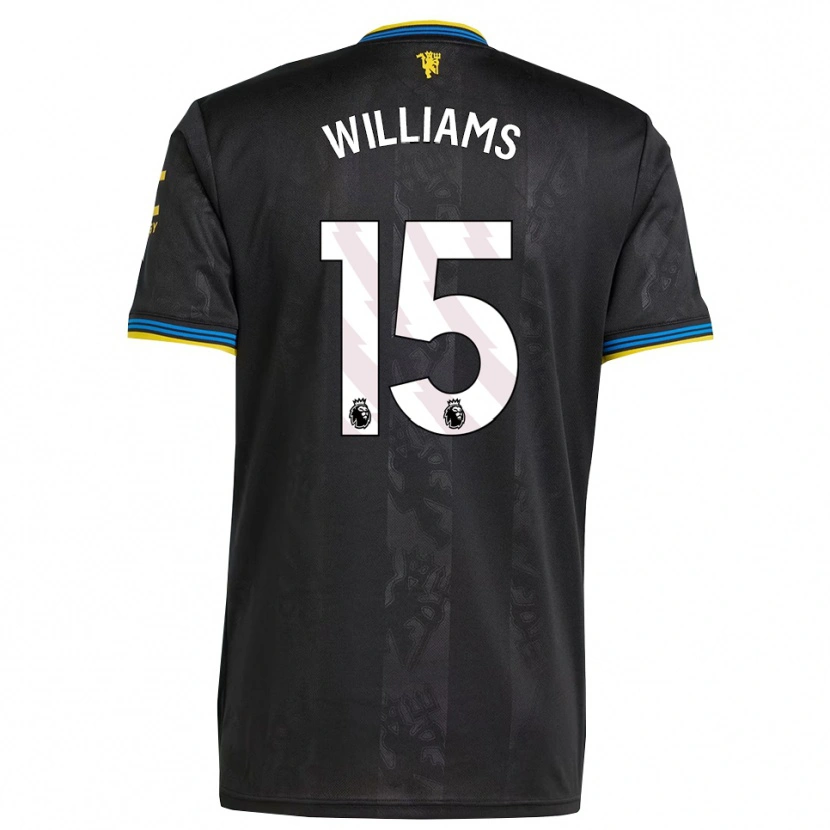 Danxen Criança Camisola Joe Williams #15 Preto Amarelo Azul Terceiro 2025/26 Camisa