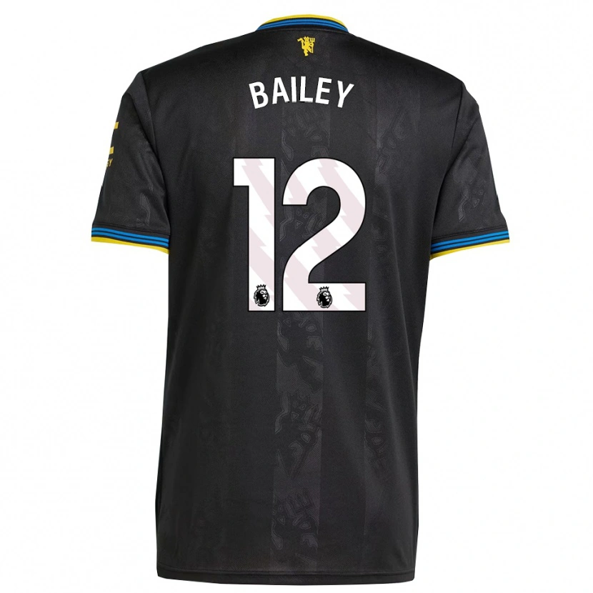 Danxen Criança Camisola James Bailey #12 Preto Amarelo Azul Terceiro 2025/26 Camisa