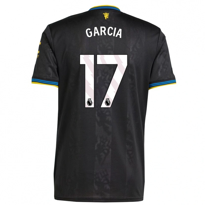 Danxen Criança Camisola Lucia Garcia #17 Preto Amarelo Azul Terceiro 2025/26 Camisa