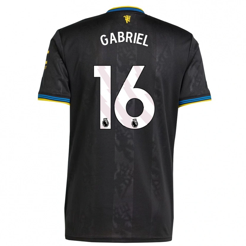 Danxen Criança Camisola Jj Gabriel #16 Preto Amarelo Azul Terceiro 2025/26 Camisa
