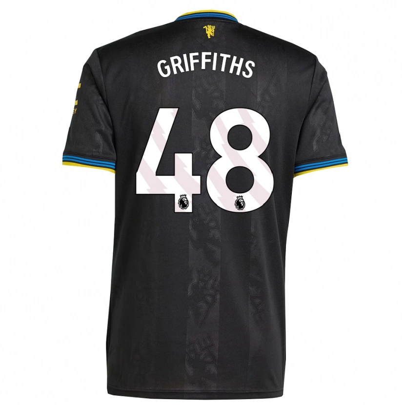 Danxen Criança Camisola Mared Griffiths #48 Preto Amarelo Azul Terceiro 2025/26 Camisa