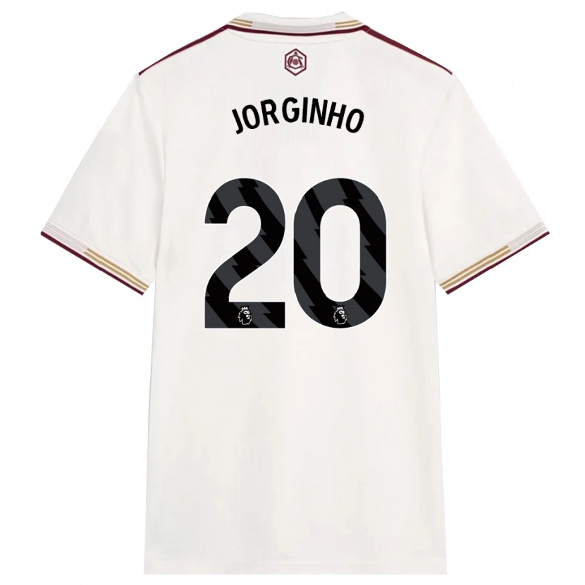 Danxen Criança Camisola Jorginho #20 Branco Sujo Borgonha Terceiro 2025/26 Camisa