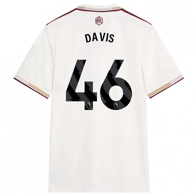 Danxen Criança Camisola Timi Davis #46 Branco Sujo Borgonha Terceiro 2025/26 Camisa