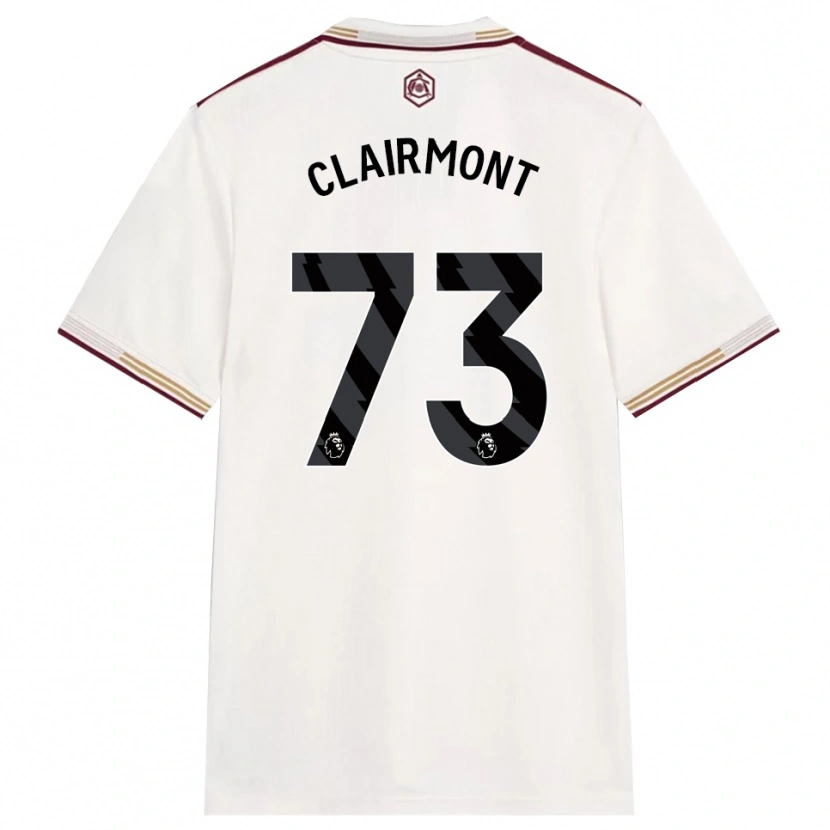 Danxen Criança Camisola Reece Clairmont #73 Branco Sujo Borgonha Terceiro 2025/26 Camisa