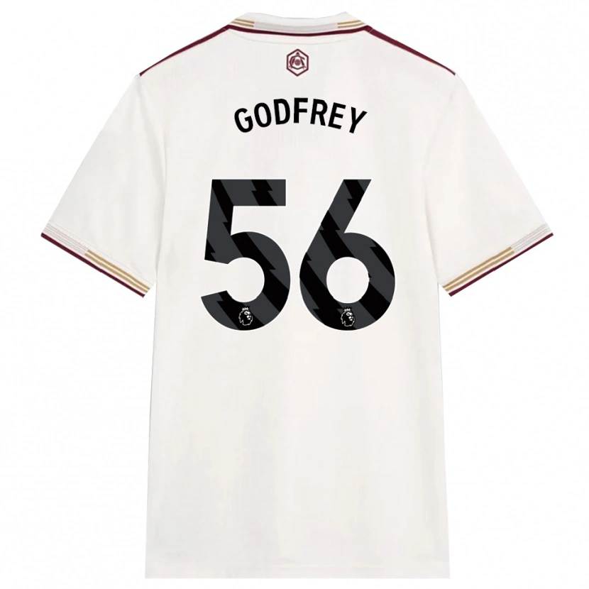 Danxen Criança Camisola Freya Godfrey #56 Branco Sujo Borgonha Terceiro 2025/26 Camisa
