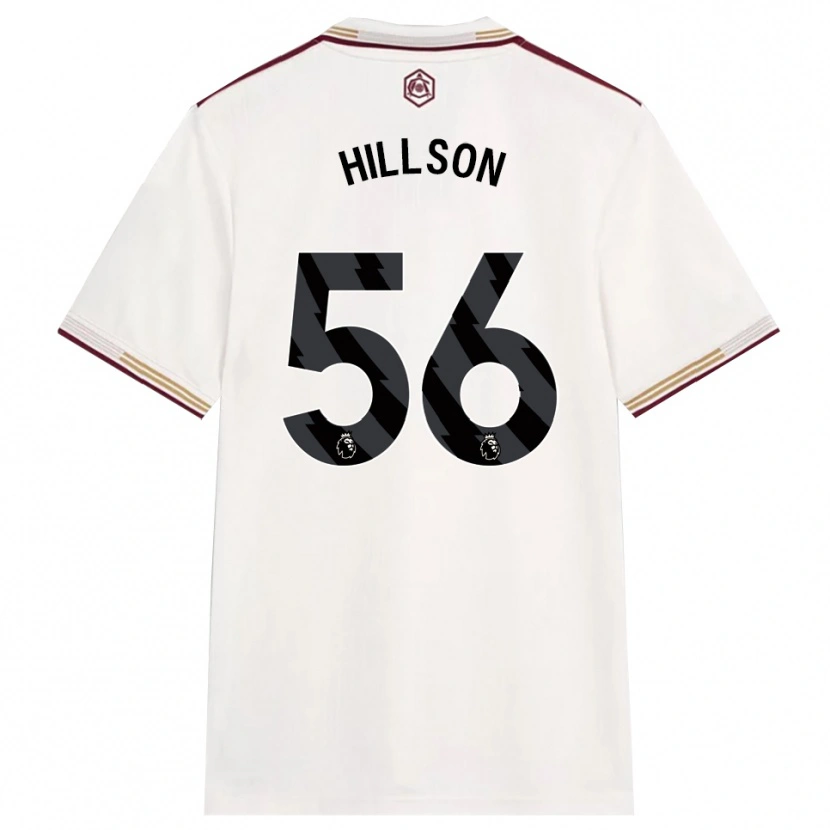 Danxen Criança Camisola James Hillson #56 Branco Sujo Borgonha Terceiro 2025/26 Camisa
