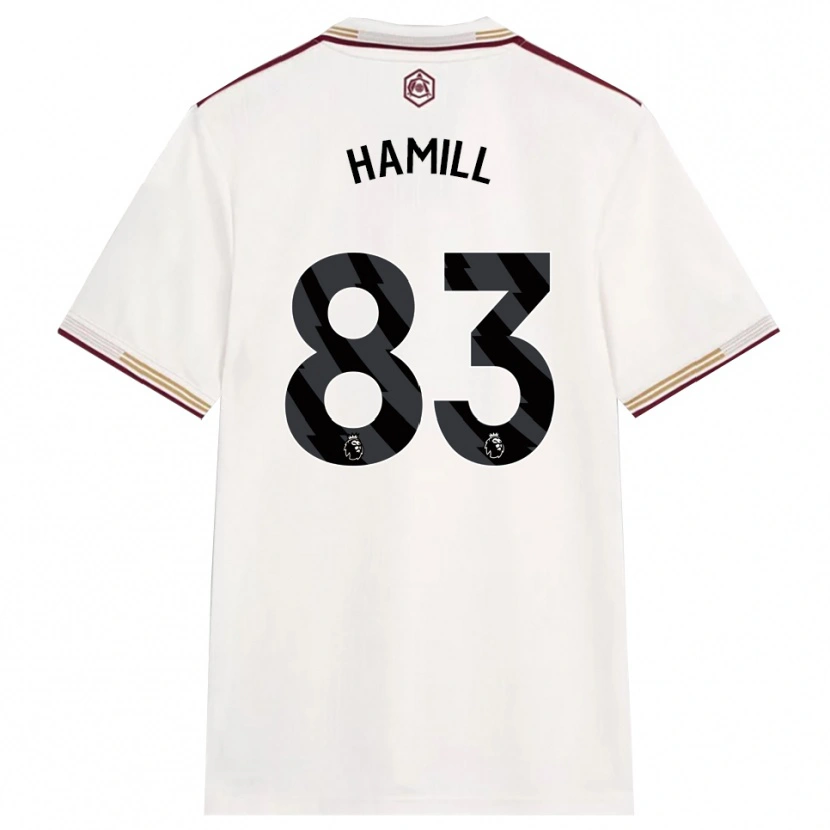 Danxen Criança Camisola Callan Hamill #83 Branco Sujo Borgonha Terceiro 2025/26 Camisa