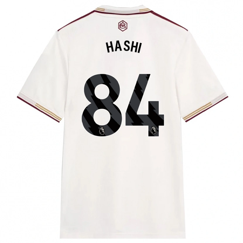 Danxen Criança Camisola Maalik Hashi #84 Branco Sujo Borgonha Terceiro 2025/26 Camisa