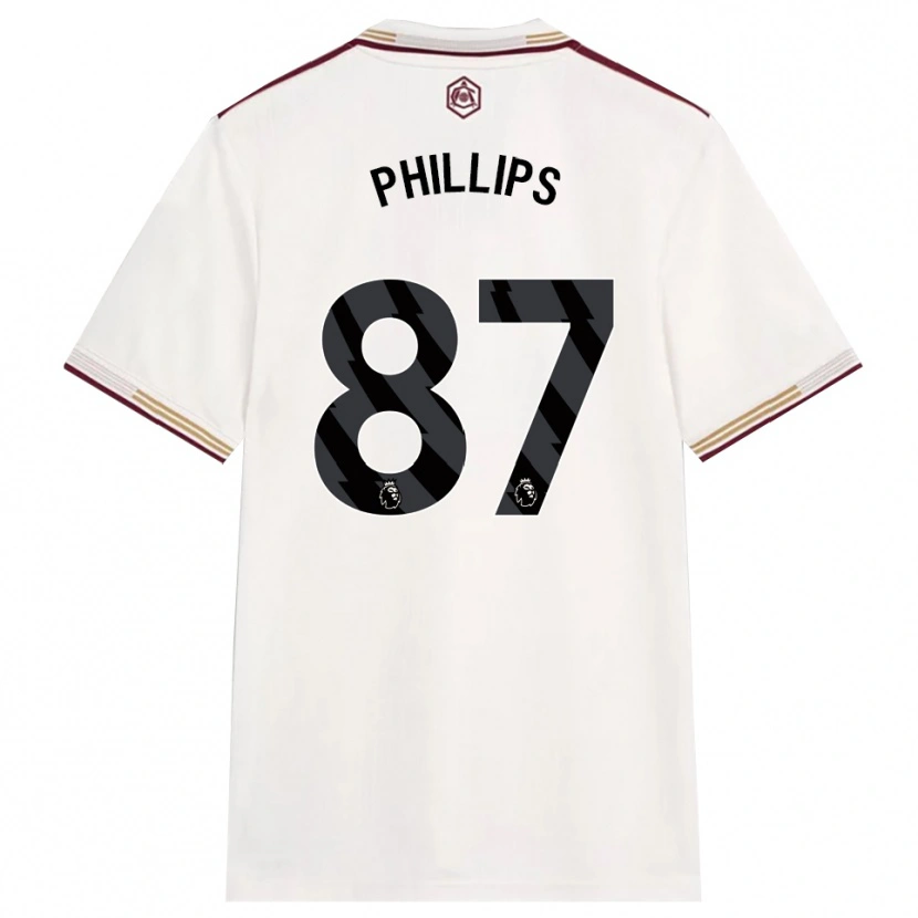 Danxen Criança Camisola Bowen Phillips #87 Branco Sujo Borgonha Terceiro 2025/26 Camisa