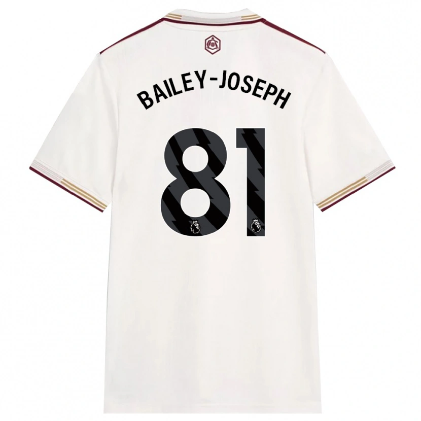 Danxen Criança Camisola Brando Bailey-Joseph #81 Branco Sujo Borgonha Terceiro 2025/26 Camisa