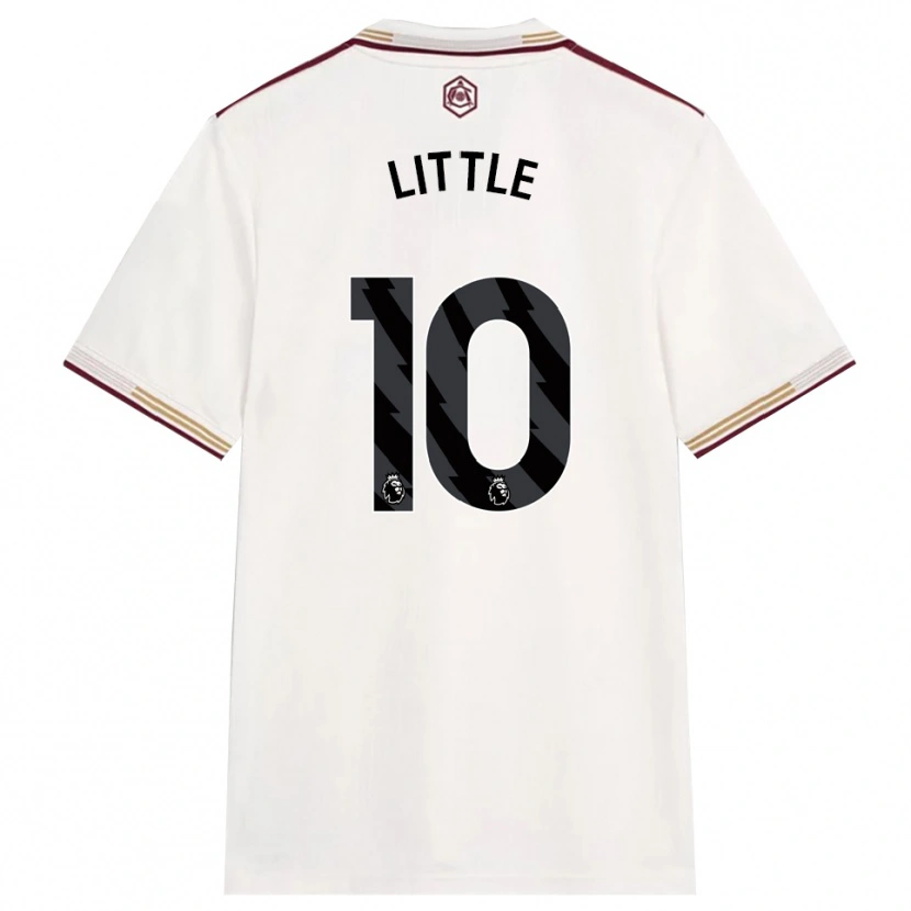 Danxen Criança Camisola Kim Little #10 Branco Sujo Borgonha Terceiro 2025/26 Camisa