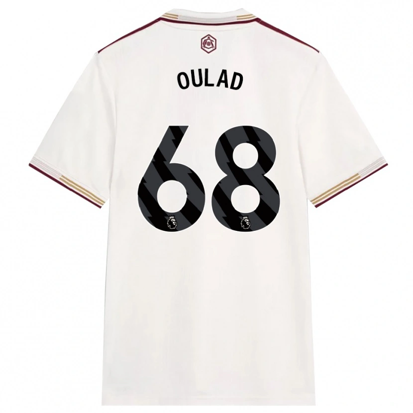 Danxen Criança Camisola Salah-Eddine Oulad M'hand #68 Branco Sujo Borgonha Terceiro 2025/26 Camisa