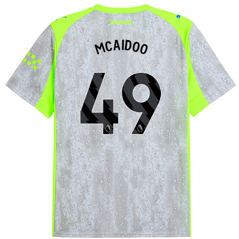 Danxen Criança Camisola Ryan Mcaidoo #49 Cinza Amarelo Terceiro 2025/26 Camisa