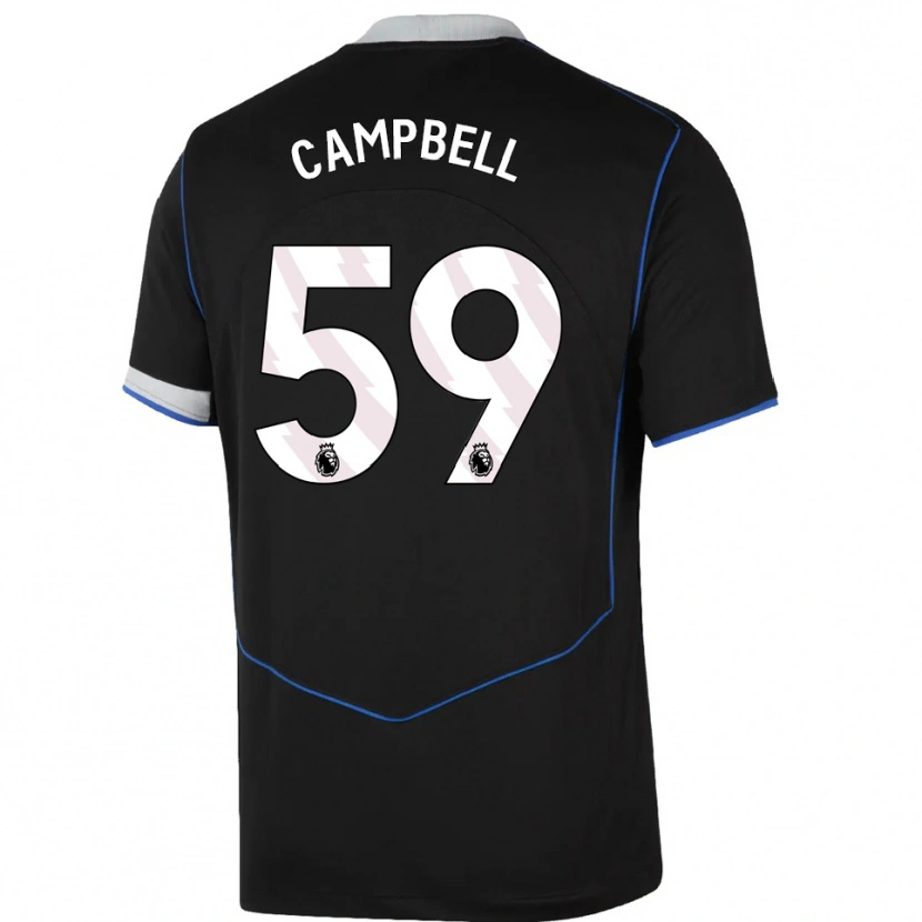 Danxen Criança Camisola Harrison Murray-Campbell #59 Preto Azul Prata Terceiro 2025/26 Camisa